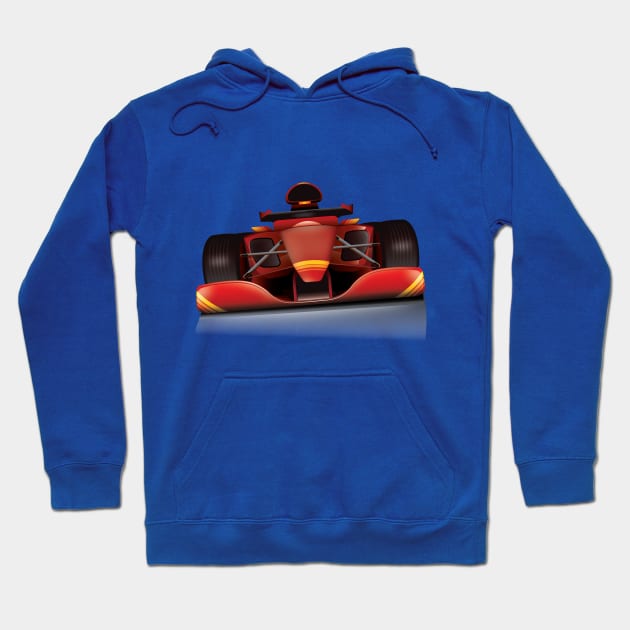 Red Sports Car Hoodie by nickemporium1